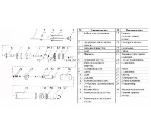 Насос скважинный винтовой Vodotok 4QGD 1.8-100-1.1