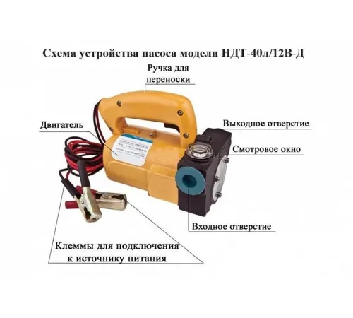Насос для ДТ и керосина Vodotok НДТ-40л/12В-Д