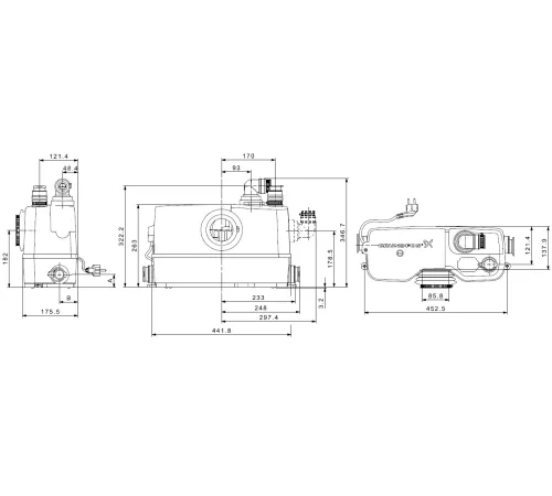 Канализационная насосная установка Grundfos SOLOLIFT2 WC-3
